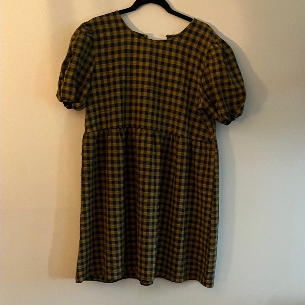 Wild Fable Plaid Brown and Black Mini Dress